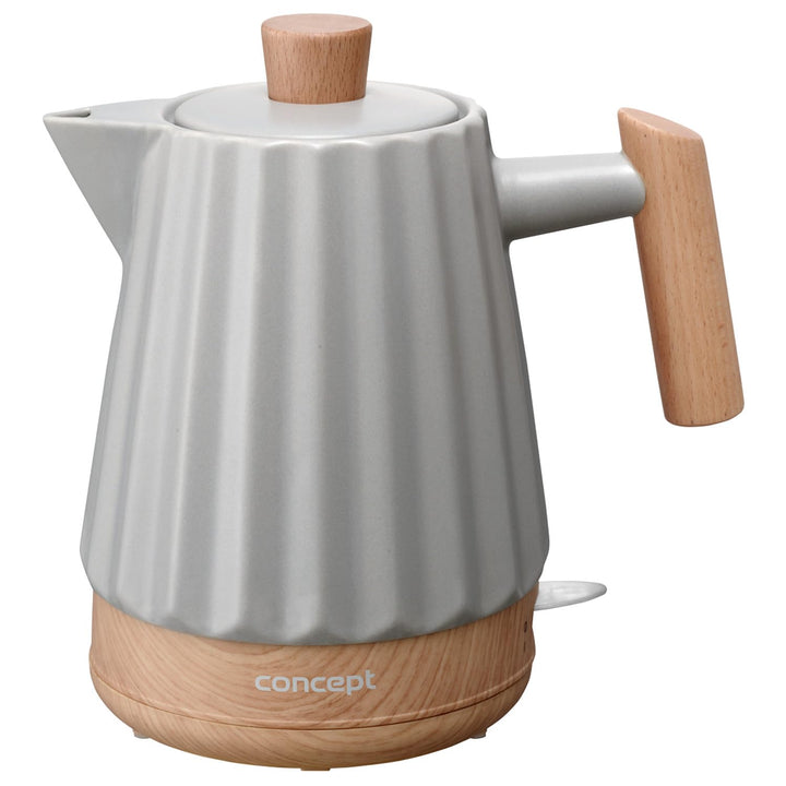 Concept RK0091 Ceramic water kettle 1,5 l, light grey, Hellgrau 1.5 Liter Hellgrau, 1.5 Liter Hellgr