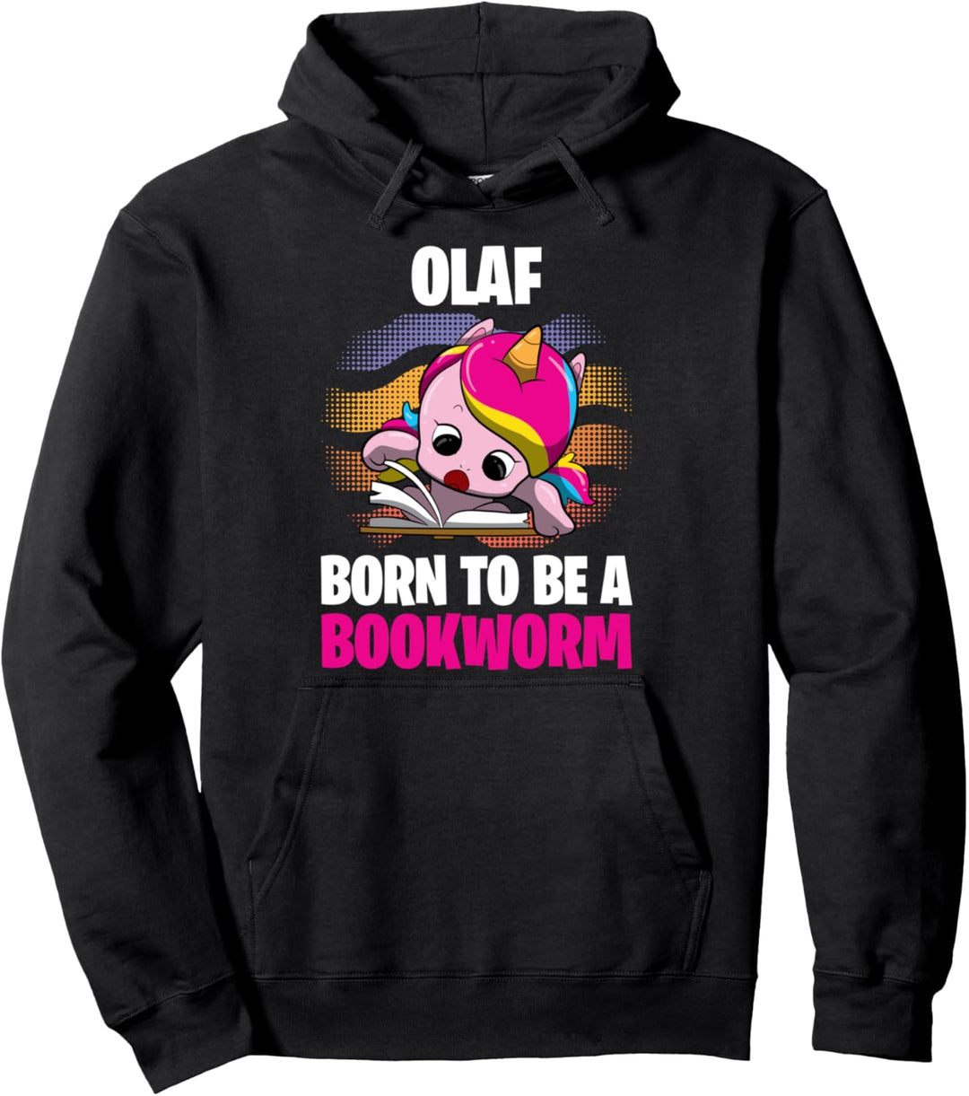 Olaf - Born To Be A Bookworm - Personalisiert Pullover Hoodie