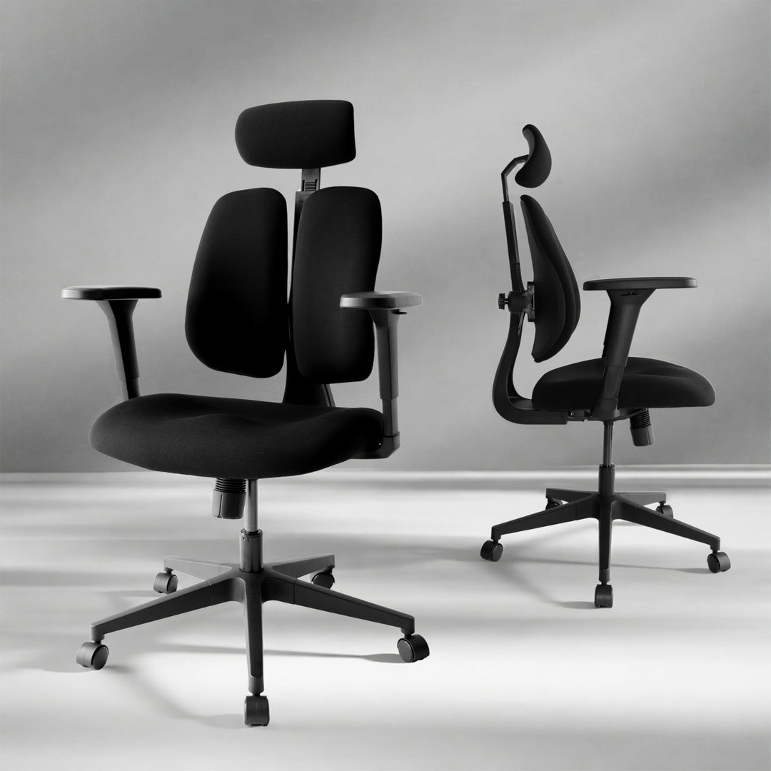 Flex Ergonomischer Bürostuhl mit dynamisch geteilter Rückenlehne, 8 cm Ultra-verdickter Sitz aus hoc