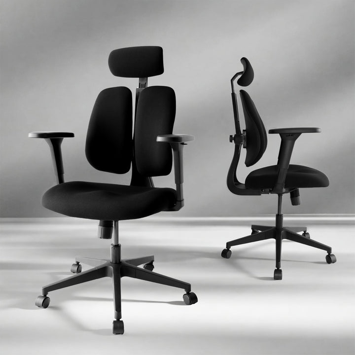 Flex Ergonomischer Bürostuhl mit dynamisch geteilter Rückenlehne, 8 cm Ultra-verdickter Sitz aus hoc