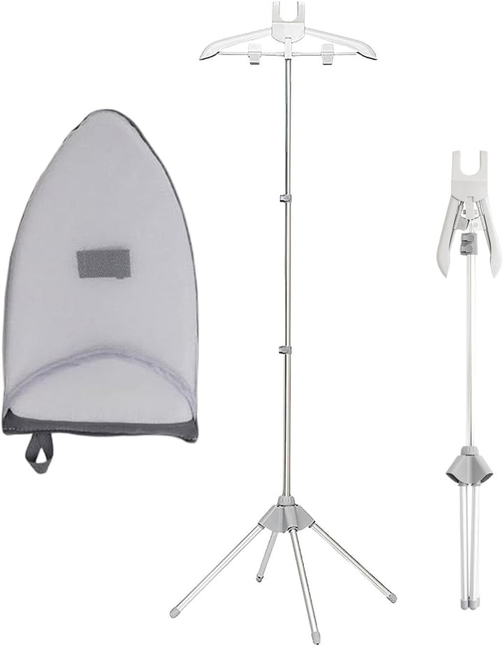 Steamer Stand, Steam Clothes Hanger with Ironing Gloves, Foldable Telescopic Steamer Holder, Foldabl