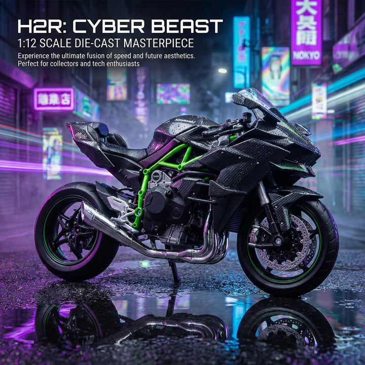 1:12 Motorrad Modell Kompatible für Kawasaki Ninja H2R Metall Diecast Motorrad Modell Spielzeug Mini
