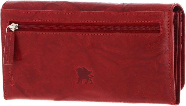 mano Donna Aurona Geldbörse RFID Leder 19 cm Red, Red