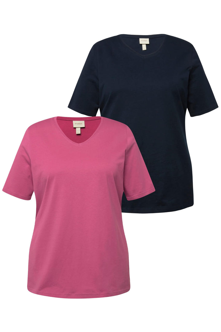 Ulla Popken Damen T-Shirt, Lila