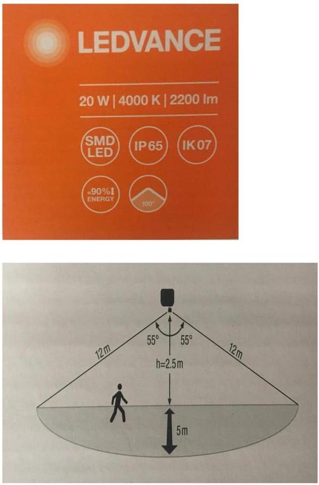 Ledvance LED Fluter | Flutlicht-Leuchte für Aussenanwendungen | Kaltweiss | 223,5 mm x 167,0 mm x 10