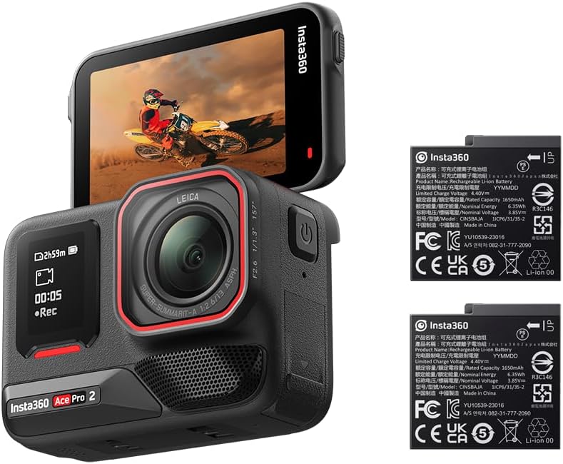 INSTA360 Caméra Ace Pro 2 Pack Xplorer + 2 Batterien Garantie 2 Jahre