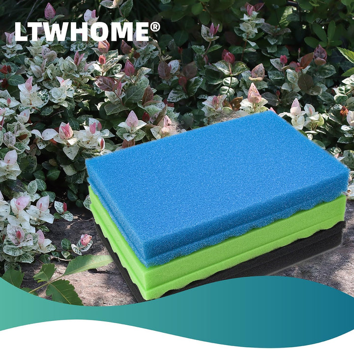LTWHOME DIY 43,2 x 27,9 cm PPI 20/30/40 Aquarium Passend für Filterschwamm Set Media(3 Serien)