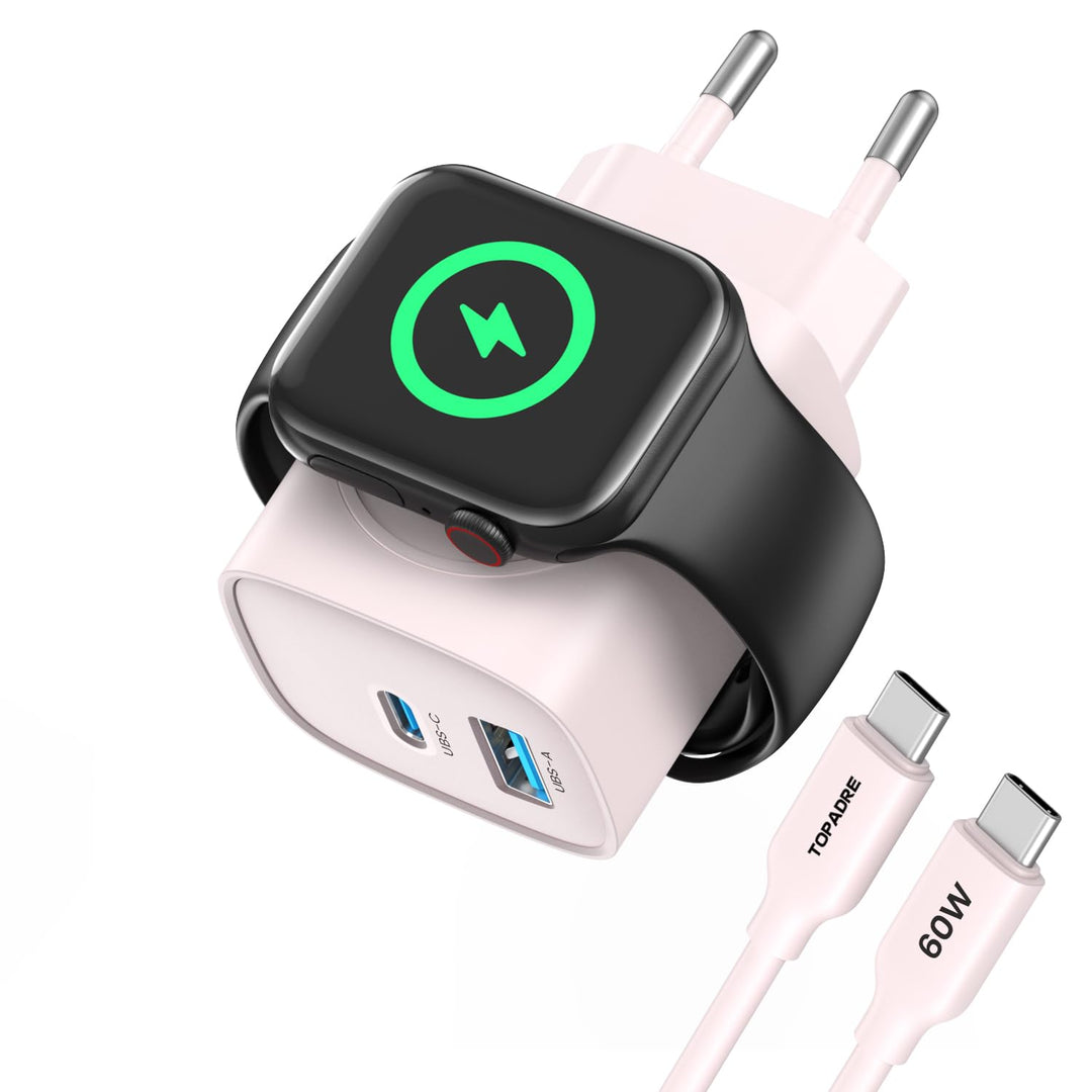 Apple Watch Ladegerät, 3-in-1 20W USB C iPhone Ladegerät PD 3,0 Schnellladegerät für Apple Watch 11/