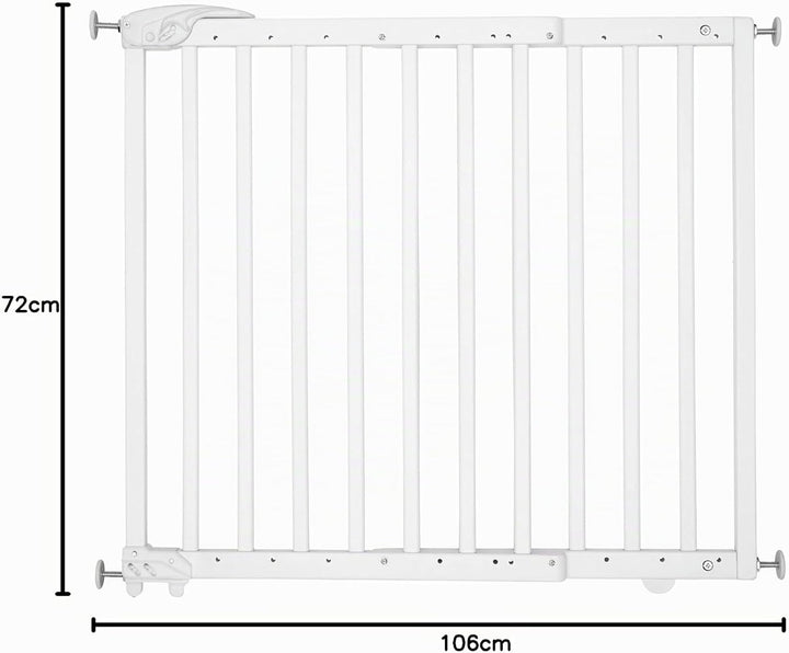 Badabulle Deco Pop Türschutzgitter/Treppengitter weiss, Schraub- oder Druckbefestigung (63,5-106 cm)
