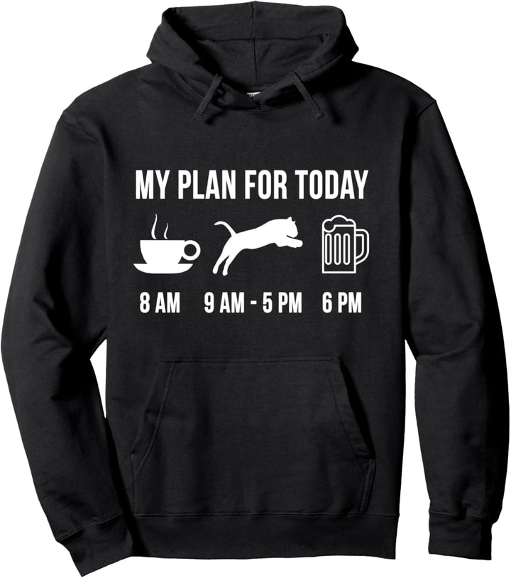 Lustig Tiger Süsses Tier Zoo Wildnis My Plan For Today Pullover Hoodie