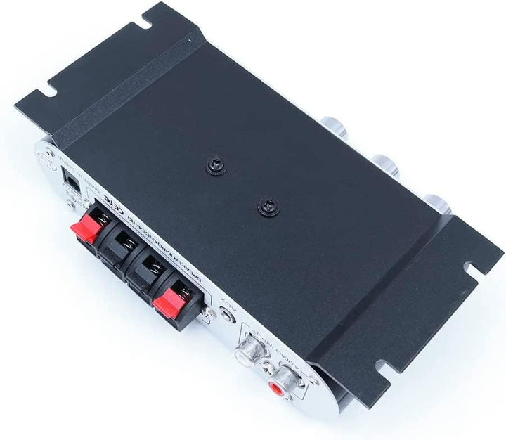 LP-808 Tragbarer 12-V-MiNi-HiFi-Verstärker mit 3-A-Netzteil für Autotelefon zu Hause - Schwarz