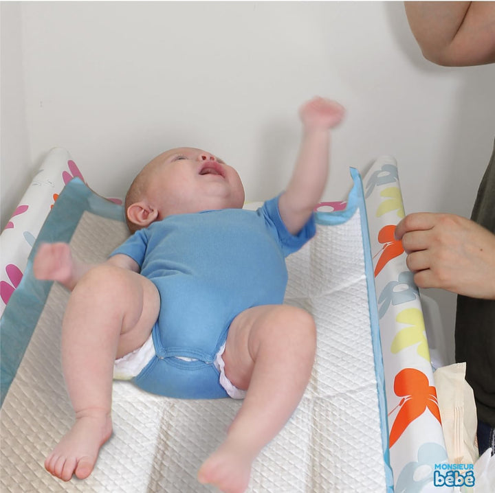 Monsieur Bébé - Set aus 100 wasserfesten Einweg-Babyunterlagen Weiss Einzigartig, Weiss Einzigartig