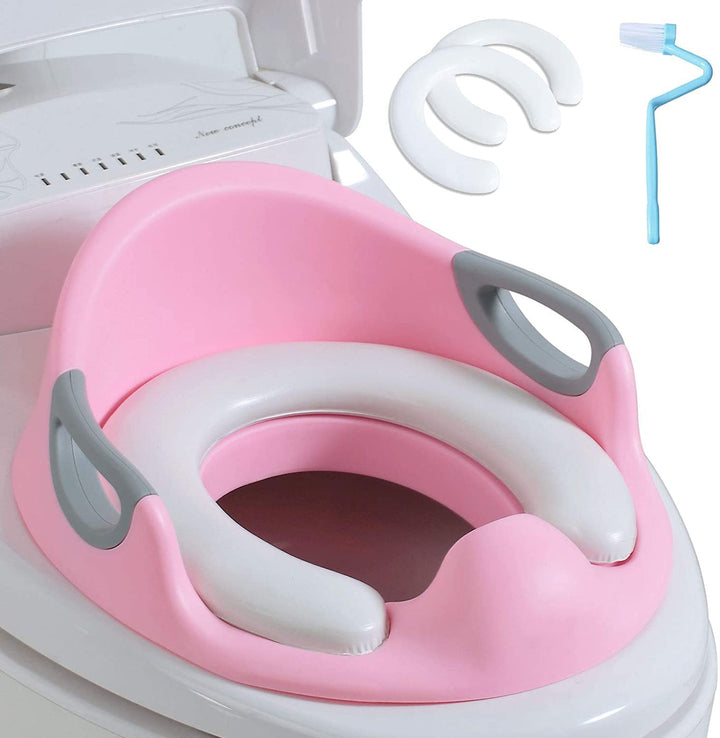 Kinder Toilettensitz WC-Sitz für Junge und Mädchen Kindertoilettensitz für Kissengriff und Rückenleh
