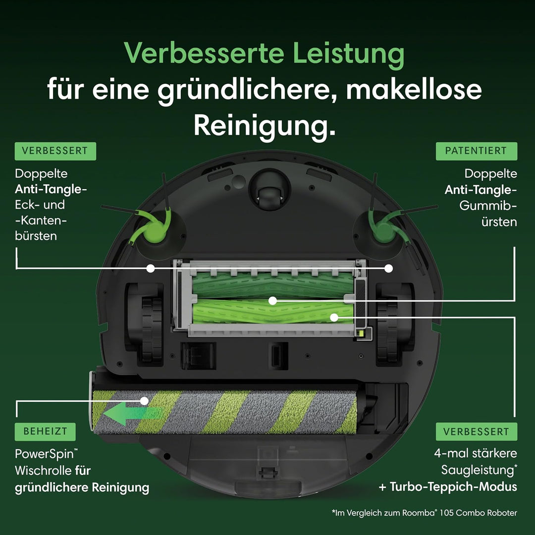 iRobot Roomba Plus 775 Combo Roboter + AutoWash Dock, Schwarz, Schwarz