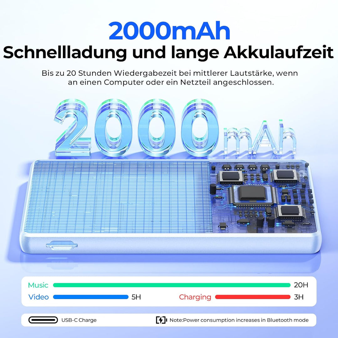 160GB MP3 Player Spotify mit Bluetooth und WiFi, 4.5 Zoll-Touchscreen(Blau) blau 160GB, blau 160GB