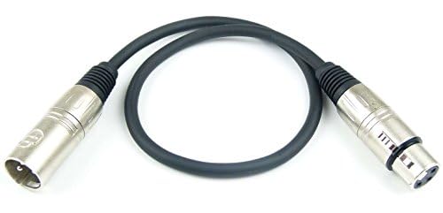 Adam Hall Cables 4 Stück K3MMF0050BLK Mikrofonkabel XLR female auf XLR male DMX Audio Kabel 3 pol po