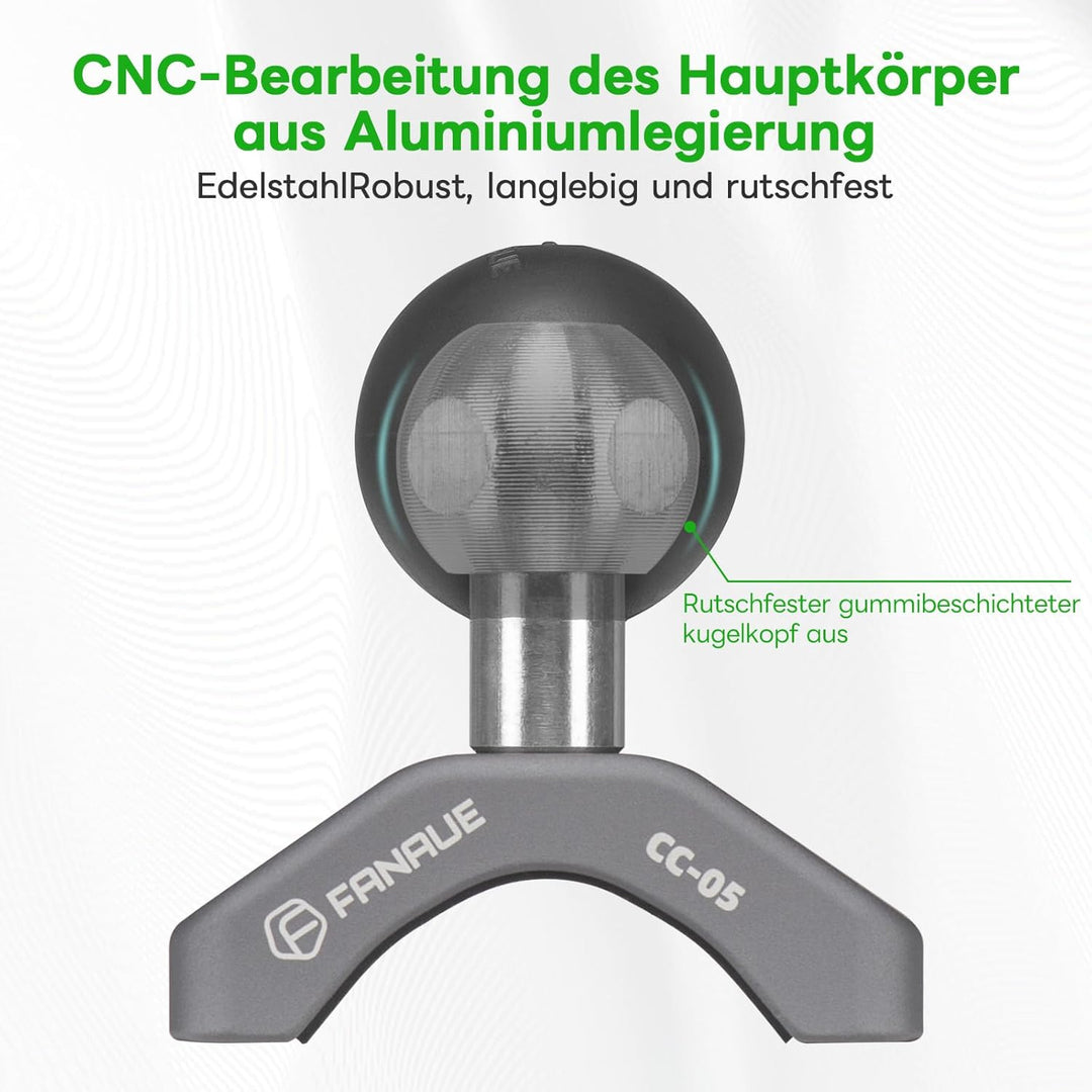 FANAUE Lenker U-Bolzen Montagebasis aus Aluminiumlegierung mit 1" TPU Kugel,Kompatibel mit RAM Mount
