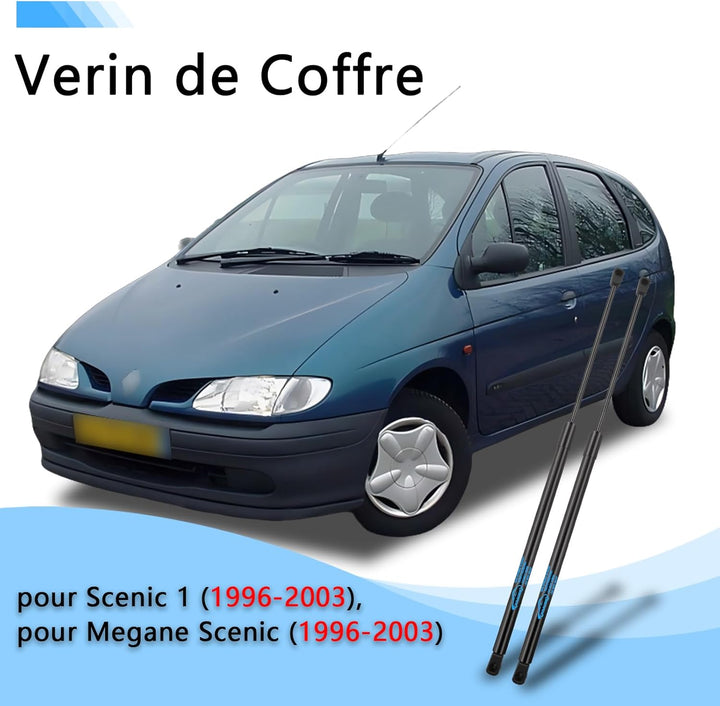 2x Heckklappendämpfer für Scenic 1 (1996-2003), für Megane Scenic 1996-2003 Gasdruckdämpfer Gasfeder
