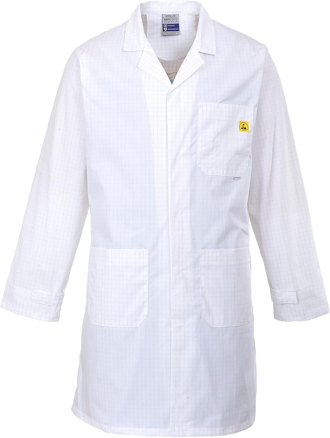 Anti Static Coat, colorWhite talla Large L Weiss, L Weiss