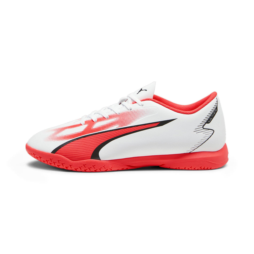 PUMA Herren Ultra Play It Fussballschuh 47 EU Puma White Puma Black Fire Orchid, 47 EU Puma White Pu