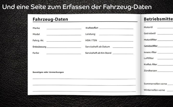 Serviceheft für Kraftfahrzeuge | Universal | Scheckheft für alle Auto Marken und Modelle | Für Neu-