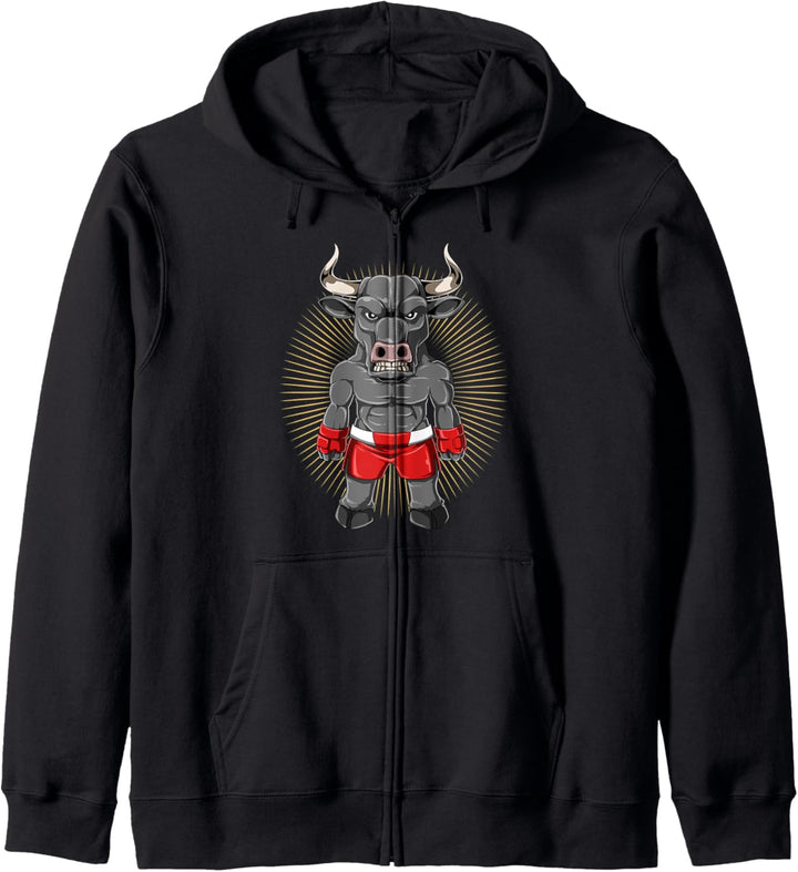 MMA Stier - Mixed Martial Arts Geschenk Kapuzenjacke