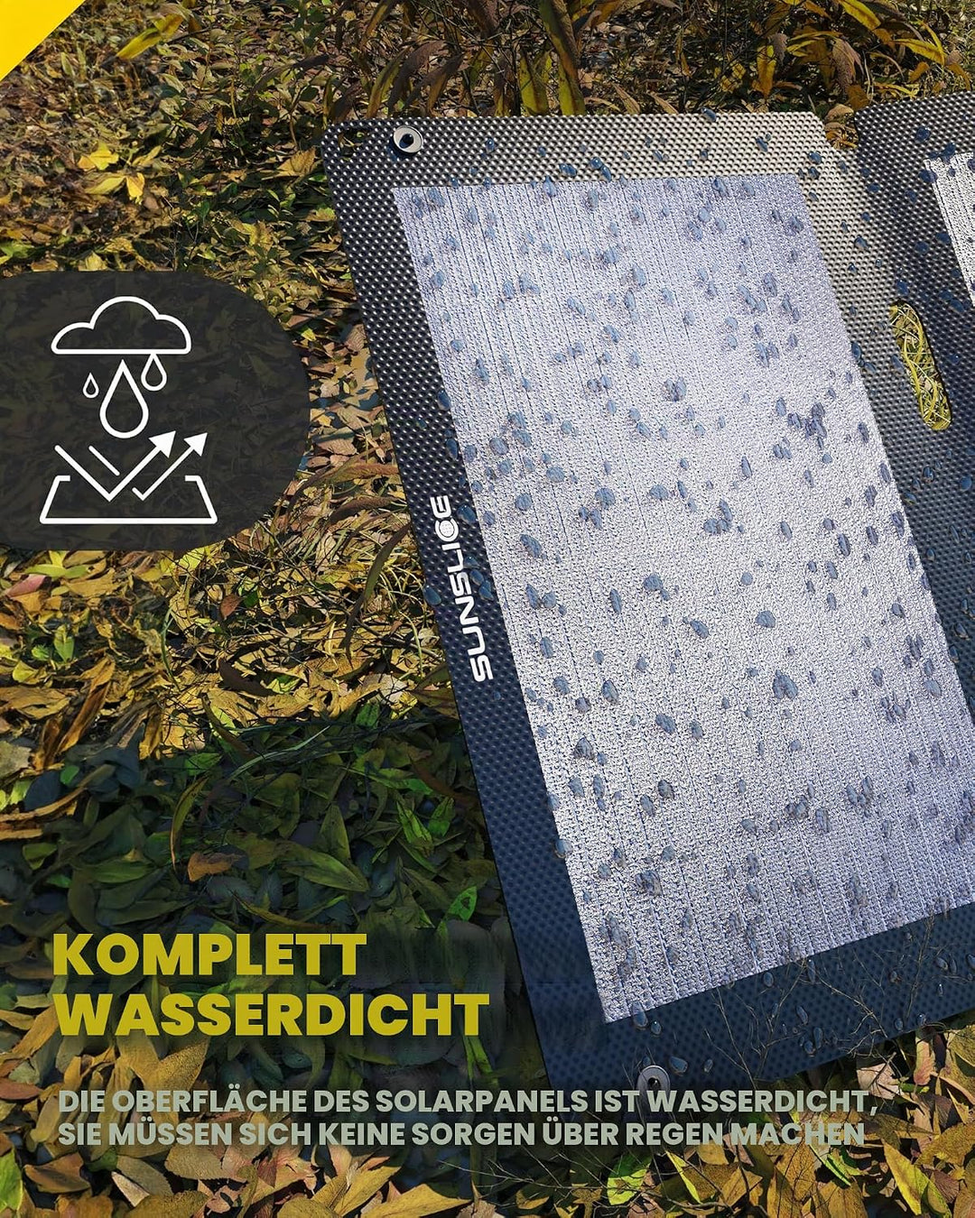 Sunslice Solar Charger wasserdicht, faltbares Solarmodul, Solaranlage Camping, Solar Charger Outdoor