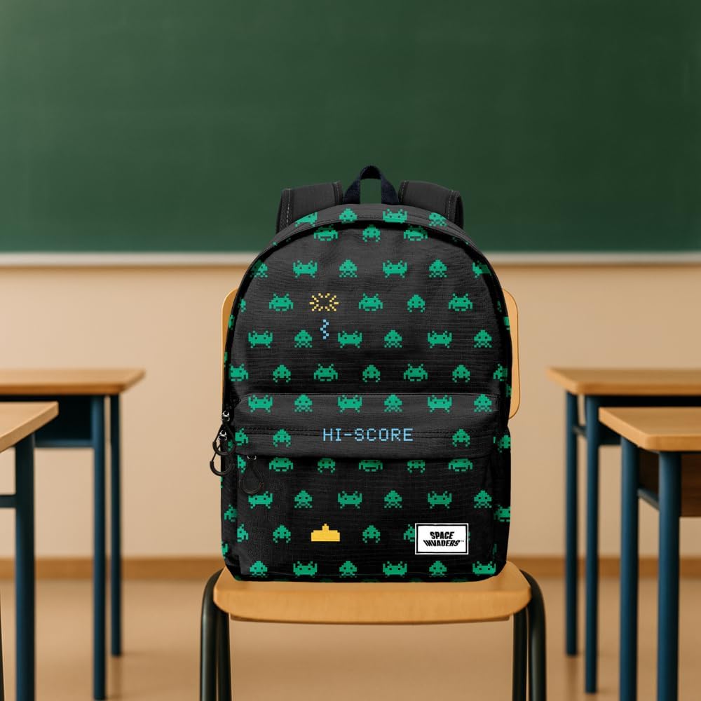 Space Invaders Army-ECO Rucksack 2.0, Schwarz