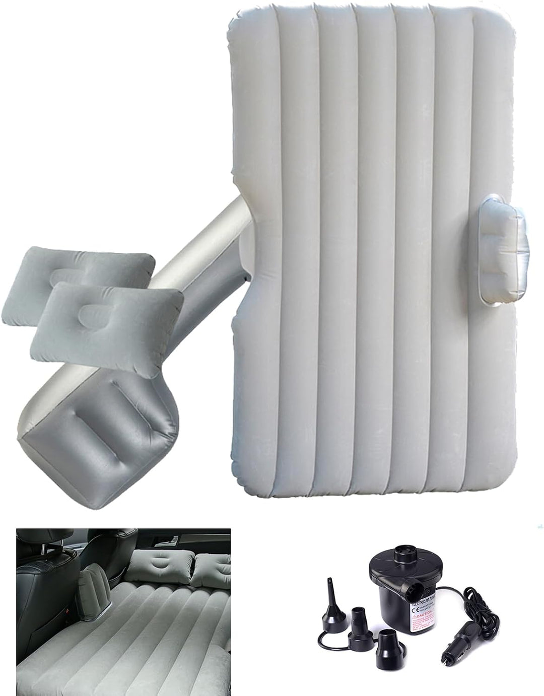 Auto Luftmatratze SUV Aufblasbare Matratze 138x85cm, Auto Matratze mit 2 Kissen, Beflocktes Luftbett