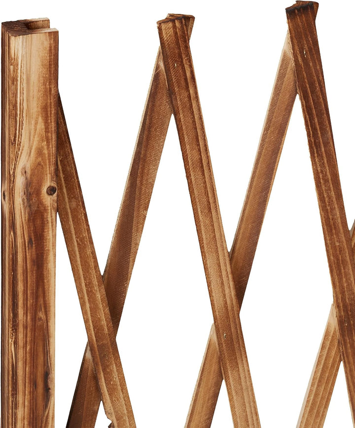 Relaxdays Rankgitter Holz, ausziehbar bis 275 cm, Natur