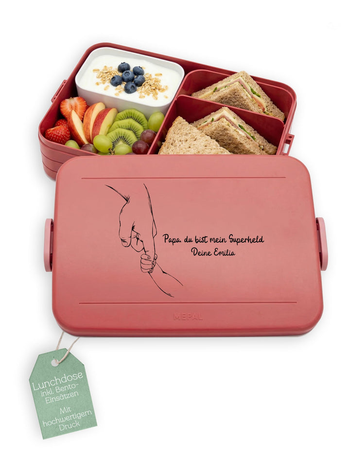 MEPAL Brotdose Spülmaschinenfest Outdoor, Lunchbox mit Einsatz für perfekte Ordnung, Mikrowellengeei