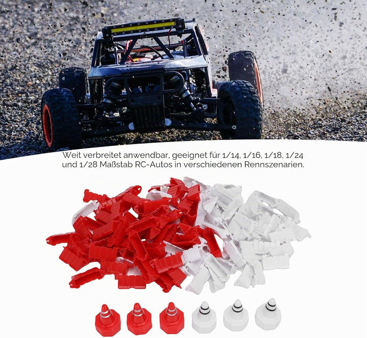 120 Stück RC-Car-Rennstrecke Drift Runway Drift Field Zaun mit 30 Stück Strassenkegeln für 1/14 1/16
