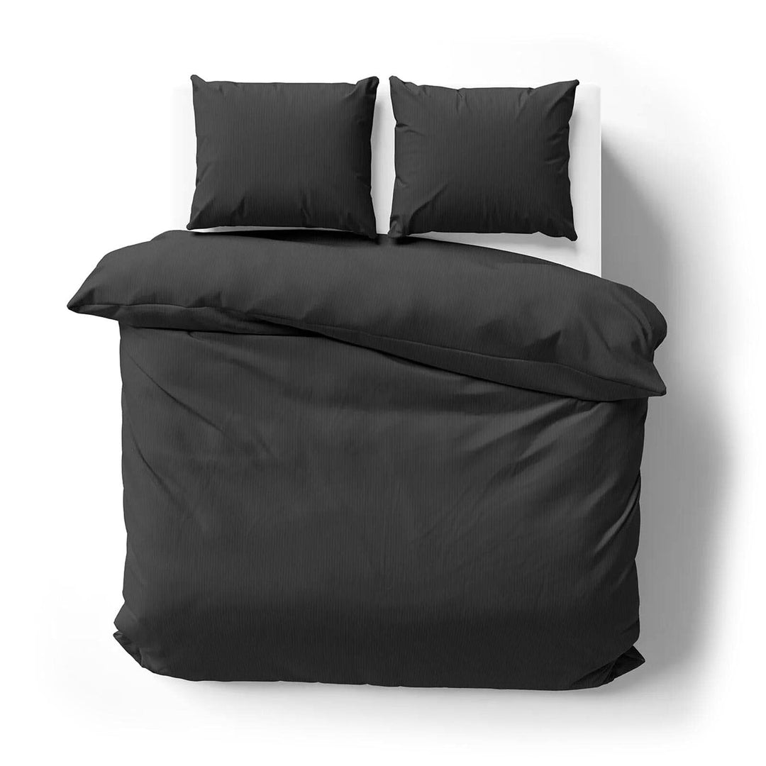 Lorena Mako-Satin Bettwäsche Venedig anthrazit 1 Bettbezug 135 x 200 cm + 1 Kissenbezug 80 x 80 cm,