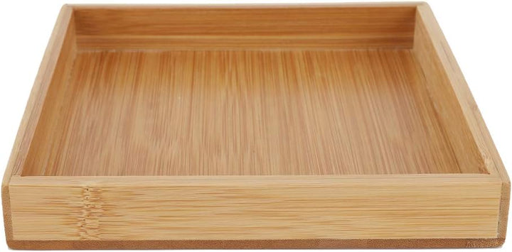 Serviertablett Tablett Holztablett 20cm WEIKEYA Bambus Tablett japanisch Stil Rechteckig Tablett ein
