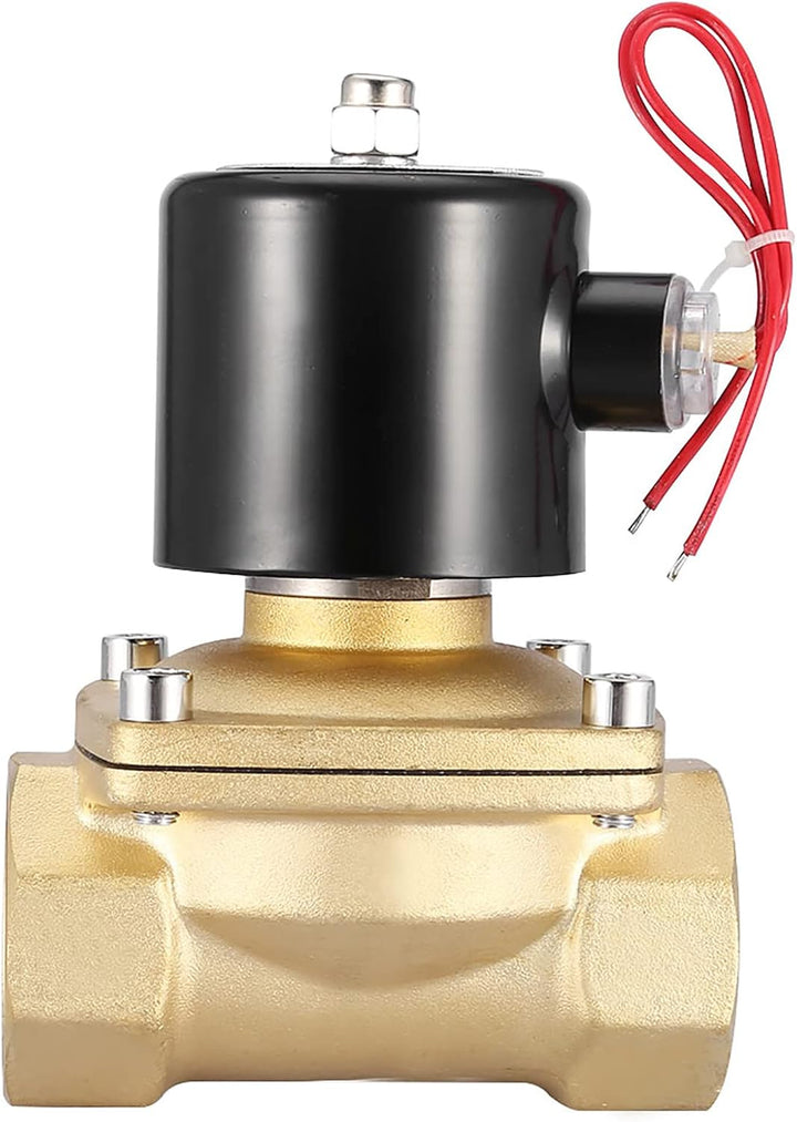 Magnetventil DN40 1-1/2 "Zwei Wege Messing Elektromagnetventil Normalerweise Geschlossen 220VAC für