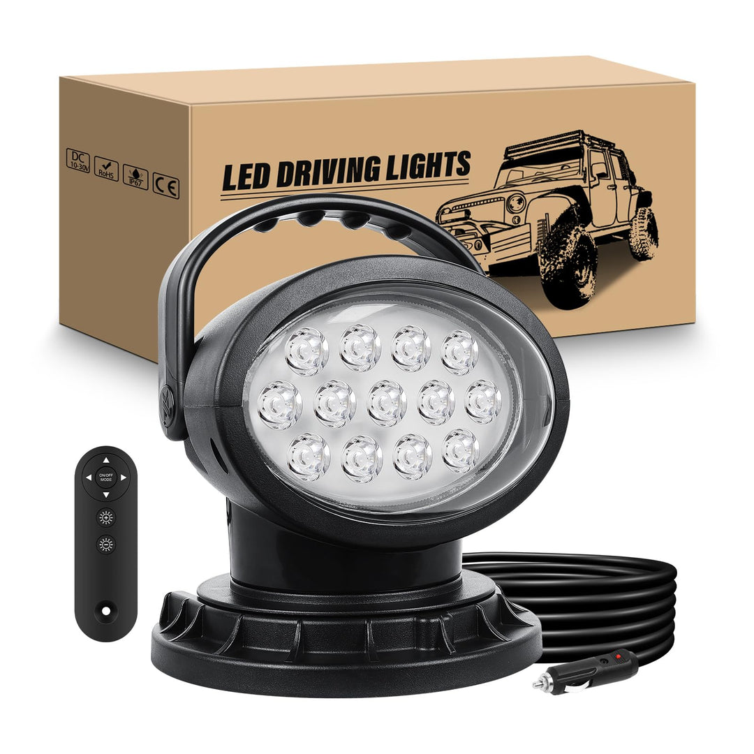 RIGIDON Led Arbeitsscheinwerfer mit Magnetfuss, 38W 3800LM Suchscheinwerfer Model B, Model B