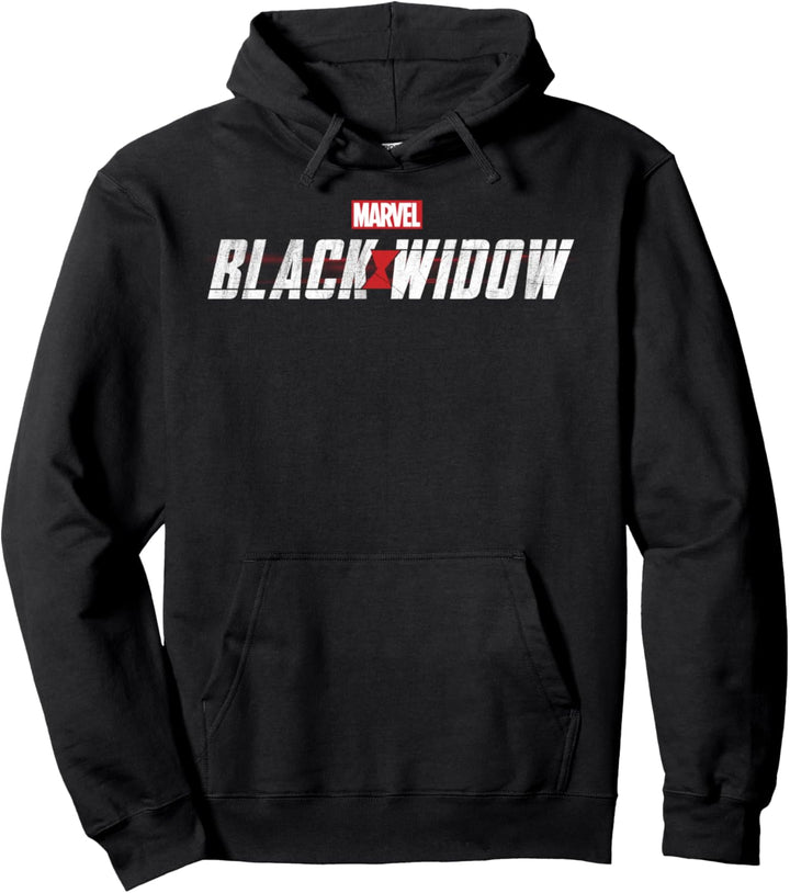 Marvel Black Widow Text Logo Pullover Hoodie