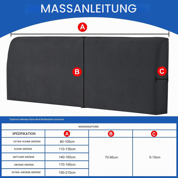 Ystyle Stretch Staubdicht Bettkopfteil Bezug, 150CM, Dunkel Grau Dunkel Grau 150CM (Geeignete Breite