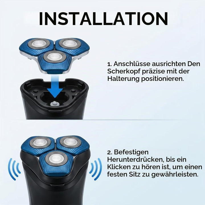 Ersatzscherkopf SH71/SH91 kompatibel mit Philips Rasierer Serie 5000 &amp; 7000