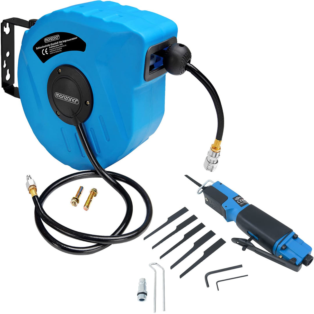 MONZANA® Druckluftschlauch Aufroller automatisch 10m 1/4&