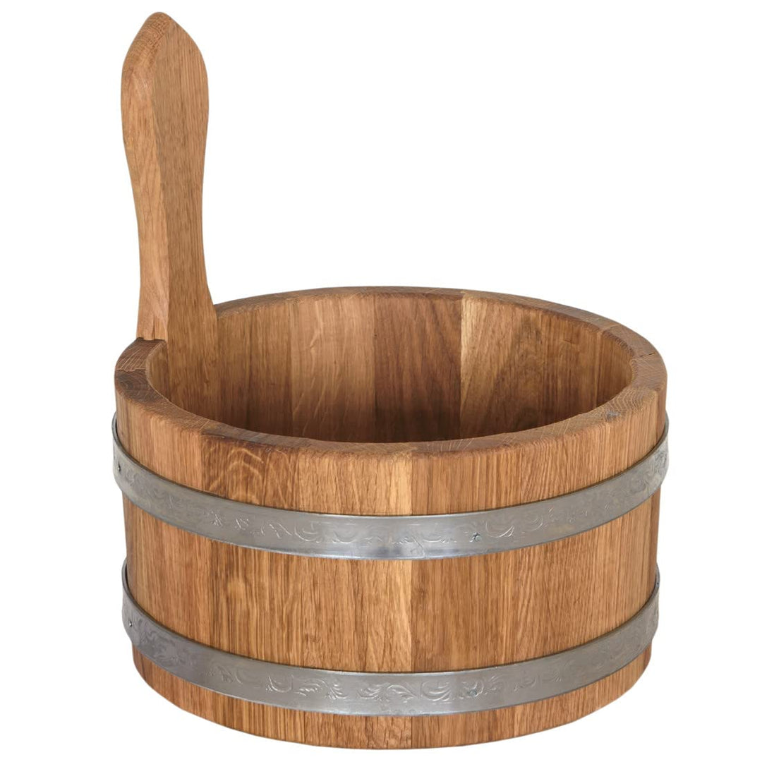 Waldmeister Sauna Aufgusskübel Eiche 3L Saunakübel Holzkübel Eichenkübel Kübel
