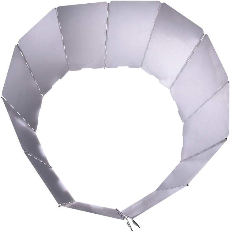 Outdoor Aluminium Windschutz Faltbar Windschutzscheibe Campingkocher Brennerwindschutzscheibe drauss