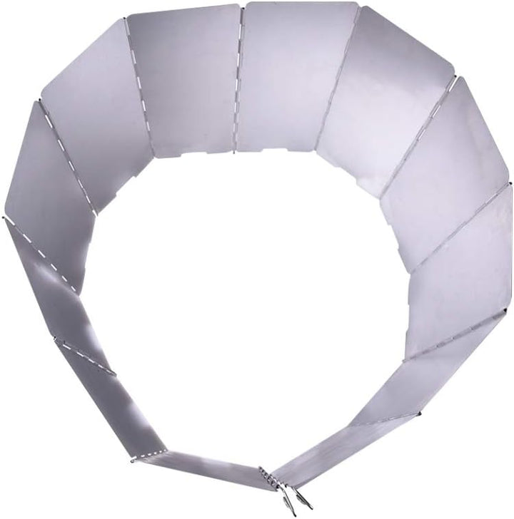 Outdoor Aluminium Windschutz Faltbar Windschutzscheibe Campingkocher Brennerwindschutzscheibe drauss