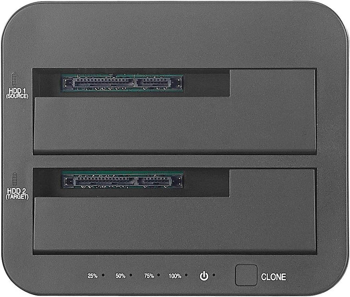 Xystec Festplattenkopierer: USB-3.0-Dockingstation für SATA-Festplatten &amp; -SSDs, mit Klon-Funktion (