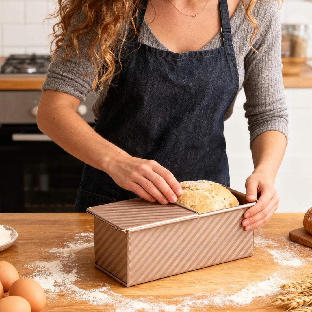 1000g Toastbrot Backform Mit Deckel, Kastenform Kuchen Rechteckig Kuchenform Eckig Kastenform Brotba