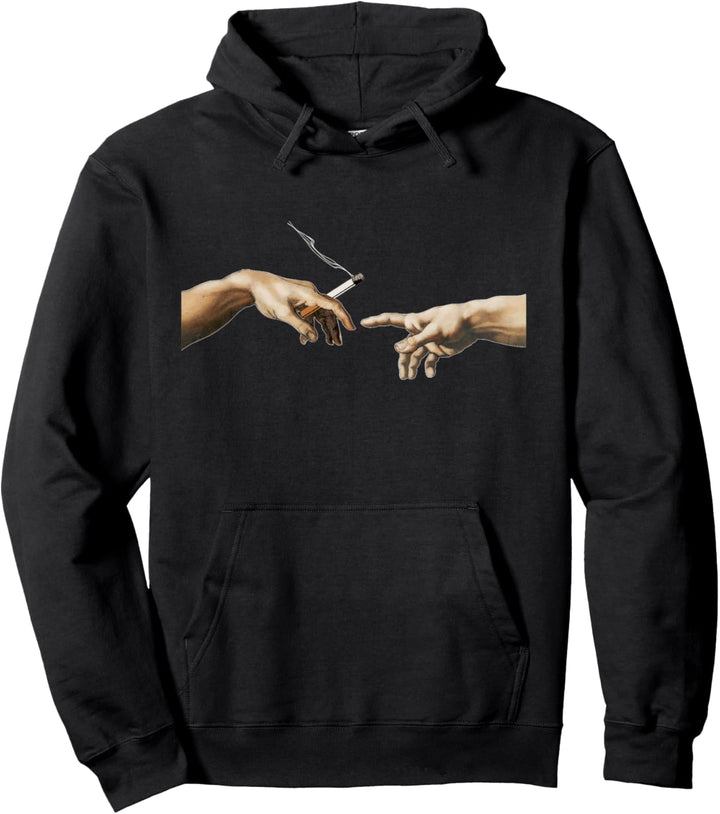 MichelAngelo - Erschaffung von Adam Zigarette Rauchen Kunst Pullover Hoodie