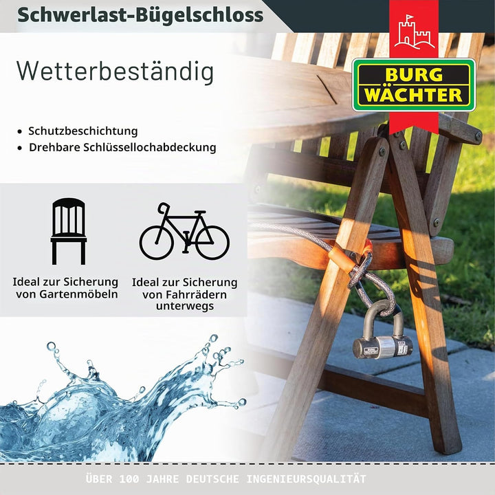 Sterling 100D 10 mm strapazierfähige U Lock Einzelnes U-Schloss, Einzelnes U-Schloss