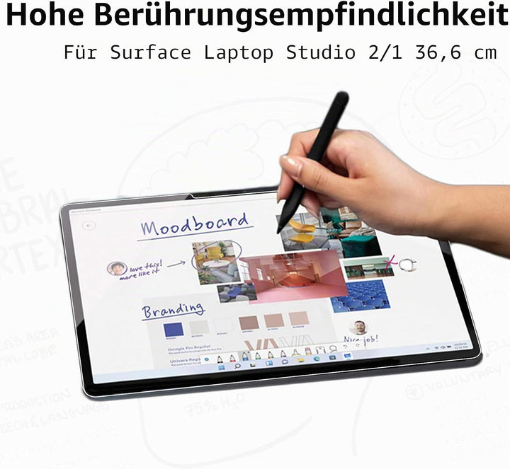 MEGOO [2 Stück] Displayschutzfolie für Microsoft Surface Laptop Studio 2/1(14,4 Zoll), einfache Inst