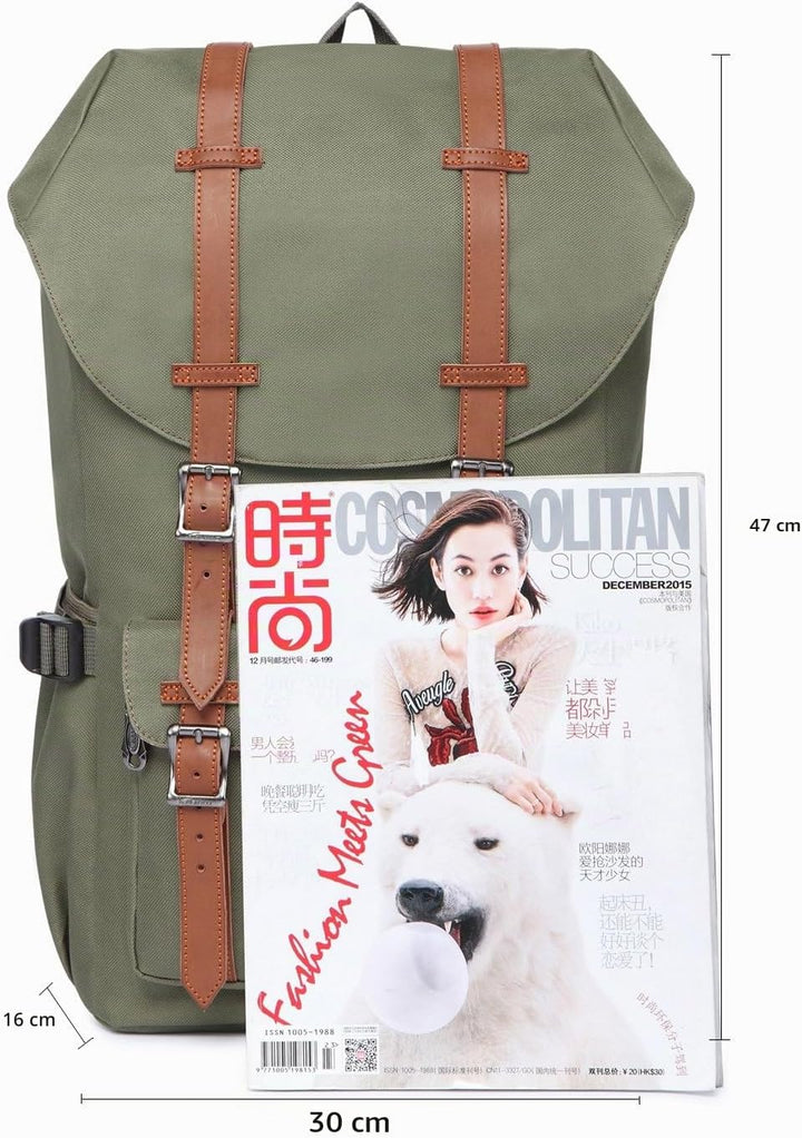 KAUKKO Unisex Ep5 Rucksack 45 x 27 x 17cm (HxBxT) (Nylon Army Green), 45 x 27 x 17cm (HxBxT) (Nylon