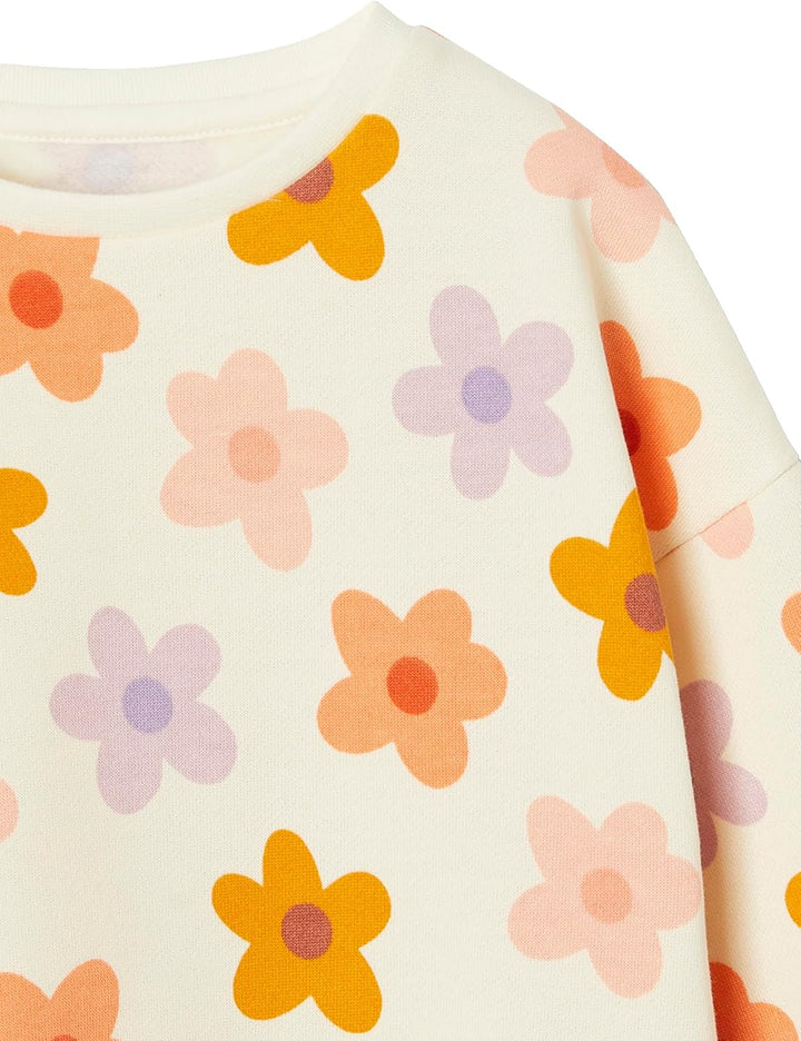 Vertbaudet Mädchen Sweatshirt 122 Vanille Blumen, 122 Vanille Blumen